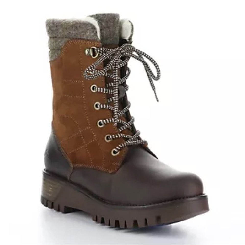 NWT Bos. & Co. GALA PRIMA Dk Brown/Brandy Zip Up Boots size 40 (US 10)